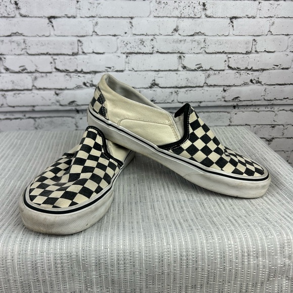 Vans | black & white checkered slip on women's shoes size 7.5 - Picture 2 of 8